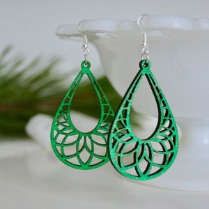 NEW Laser Cut Wooden Earrings